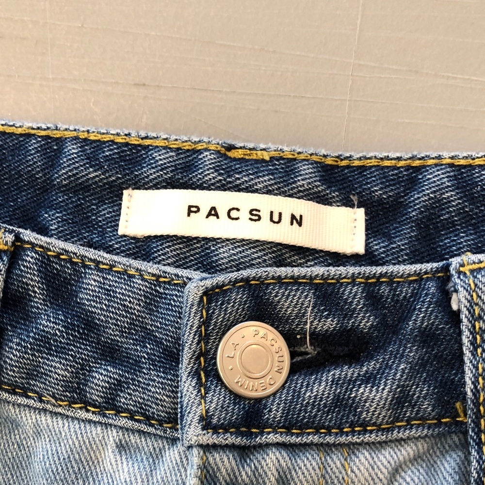 PacSun High Rise Two Tone Straight Leg Jeans ~ size 27 (size 4) - Picture 5 of 14